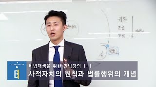 비전공자를 위한 기본강의 민법 1-1 : 사적자치원칙과 법률행위의 개념