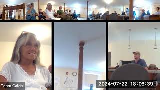Calais Selectboard Meeting 7-22-2024