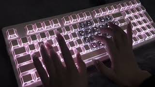 White light-transmitting,clear soft glow!!🤍🤍🤍#keyboard#pcgame#viral #zornher#zh980  screenshot 1