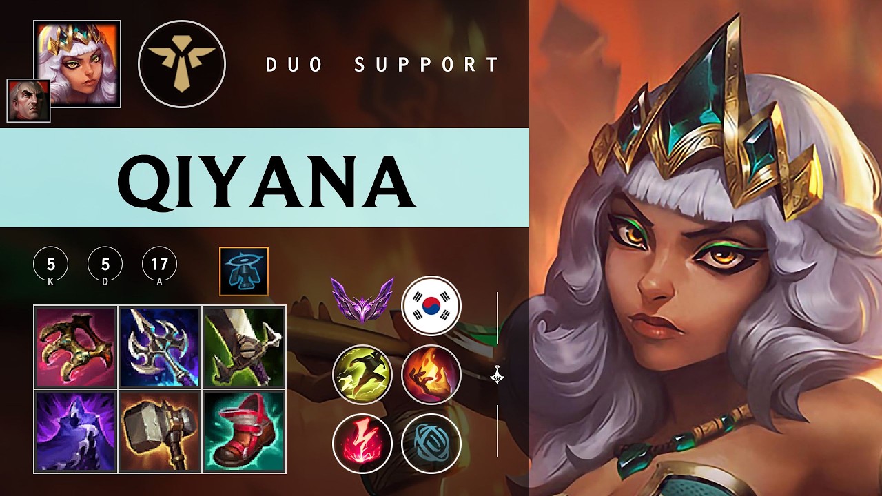 Qiyana Support vs Bard - KR Master Patch 26.04