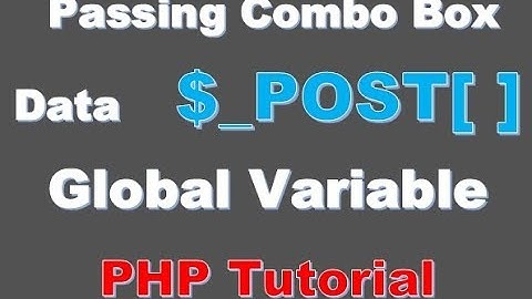Beginner PHP Tutorial -42- Passing ComboBox Data Using $_POST Variables in PHP