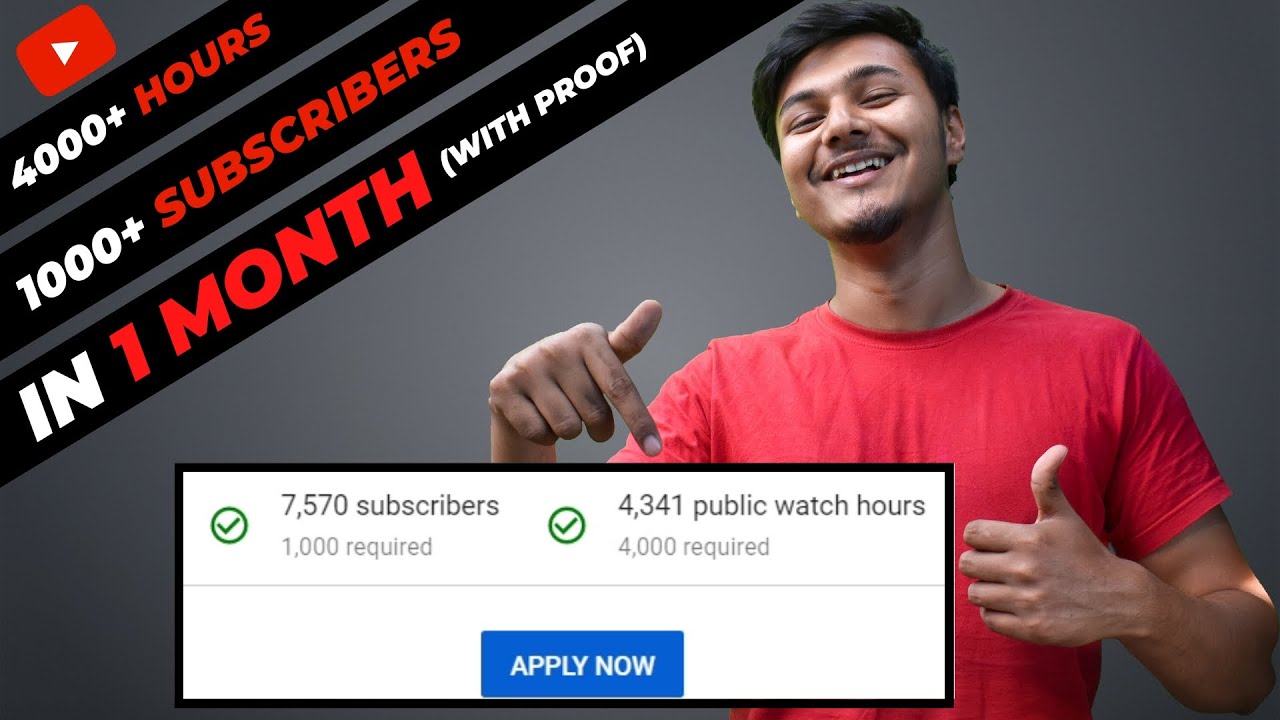 How To Get 1000 Subscribers 4000 Hours Watch Time On Youtube Get Monetized On Youtube 21 Youtube