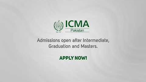 Admission Open | ICMA Pakistan