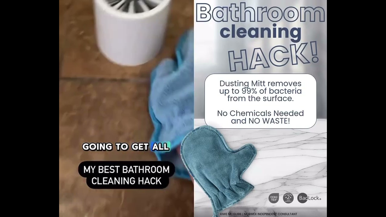 Dust Mitt Bathroom Hack