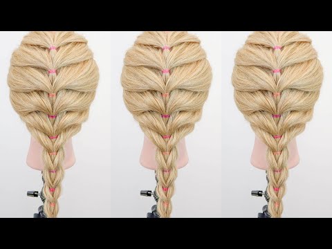 How To Fake French Braid Beginners - No Braiding Only Elastics - EASY & SIMPLE HAIRSTYLE FOR PARENTS