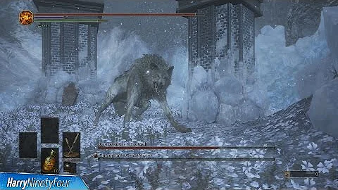 Dark Souls 3: Ashes of Ariandel DLC - Champion's Gravetender & Gravetender Greatwolf Boss Fight