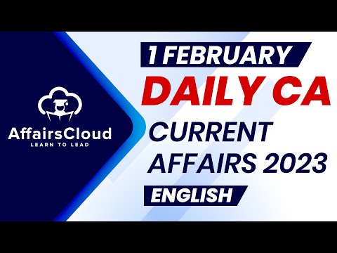 Current Affairs 1 February 2023 | English | By Vikas | Affairscloud For All Exams