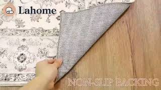 Lahome Vintage Boho Floral Pink Washable Area Rug #arearug #rug #home #homedecor #washablerug Profile