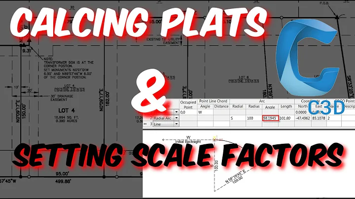 Scale Factors & COGO in Civil3D for Land Surveying