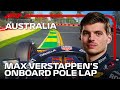 Max verstappens pole lap  2024 australian grand prix  pirelli