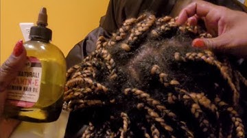 ASMR OILING SCALP MASSAGE GREASING BRAIDS 👑 SUBSCRIBER REQUEST 💋 No Talking 音フェチ  Real Person