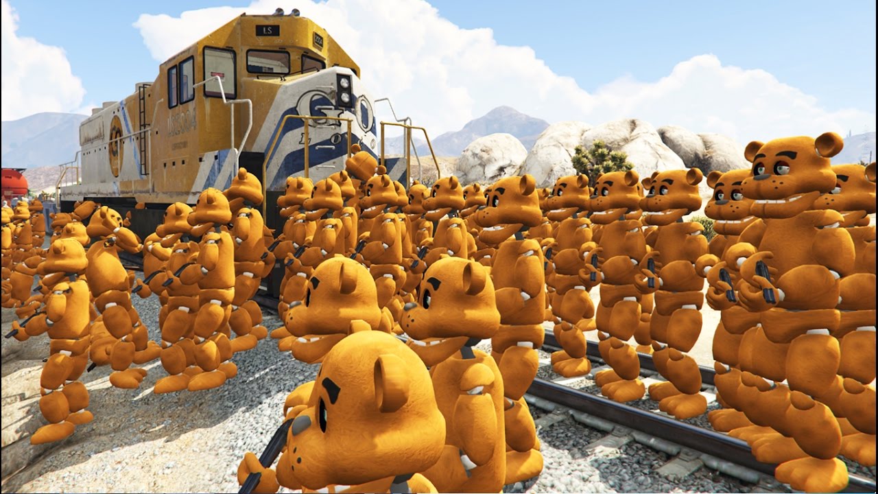 1000+ ANIMATRONIC FREDDY'S vs TRAIN (GTA 5 Mods FNAF Funny Moments) funny moments in soccer