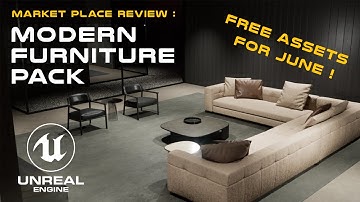 Modern Furniture pack In Unreal Engine 5 Market Place  - Free For The Month