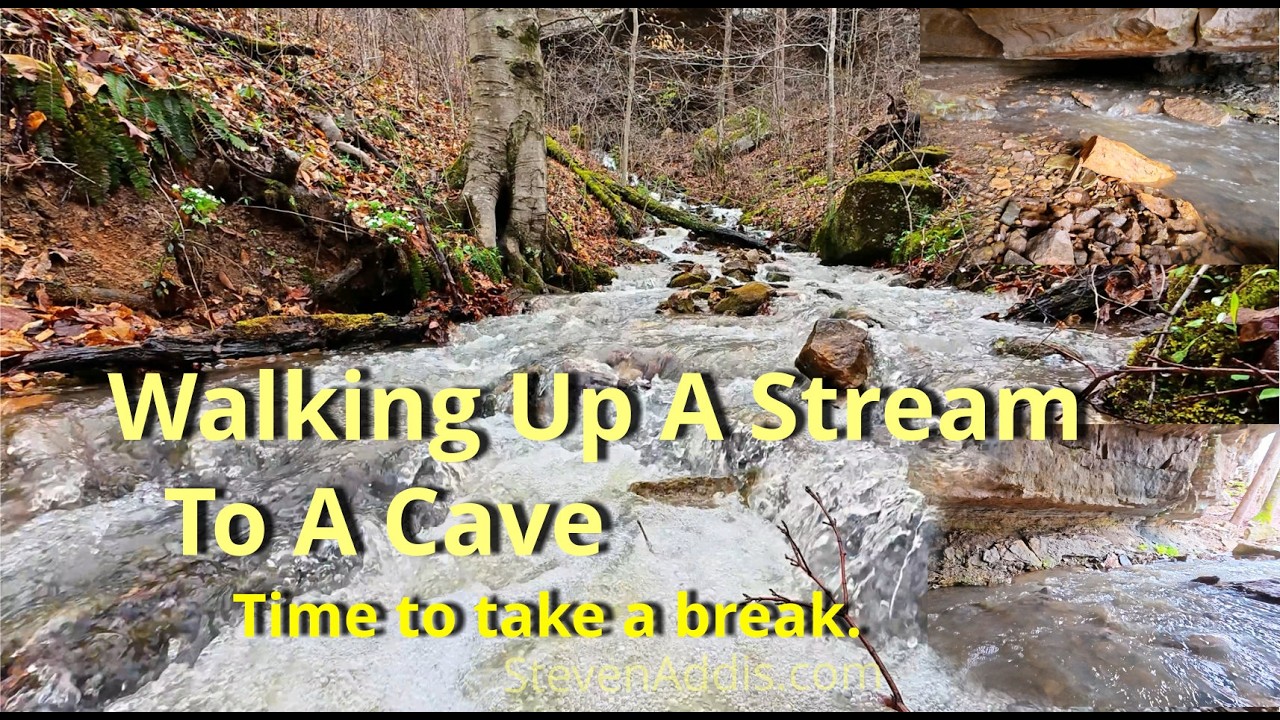 Walking Up A Stream | Time To Take a Break | 4K - YouTube