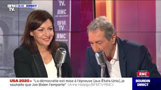 Anne Hidalgo face à Jean-Jacques Bourdin en direct