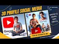 Ini Yang Kalian Cari⁉️Cara Membuat Model 3D Profile Social Media dengan Mudah👍