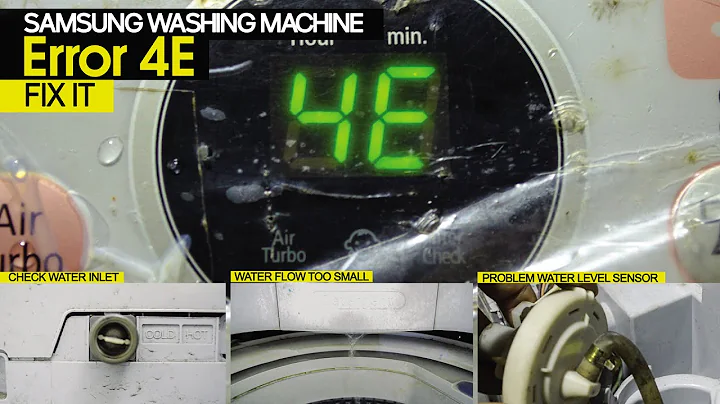 Fix Samsung Washing Machine Error 4E problem with Water Inlet and Sensor Water Level