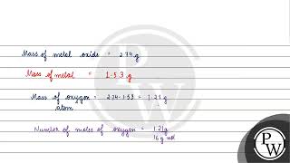 What is the empirical formula of vanadium oxide, if \( 2.74 \mathrm{~g} \) of the metla oxide co...