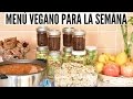 MENÚ VEGANO PARA LA SEMANA #1 - MEAL PREP - VIDA VEGANA