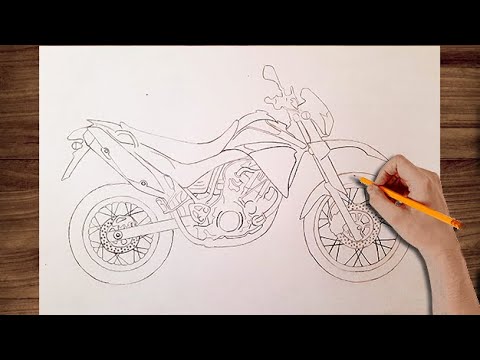 COMO DESENHAR UMA MOTO XT 660 PASSO A PASSO! - dando grau 