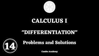 ITC Year 1 - DIFFERENTIATION : Problem 14