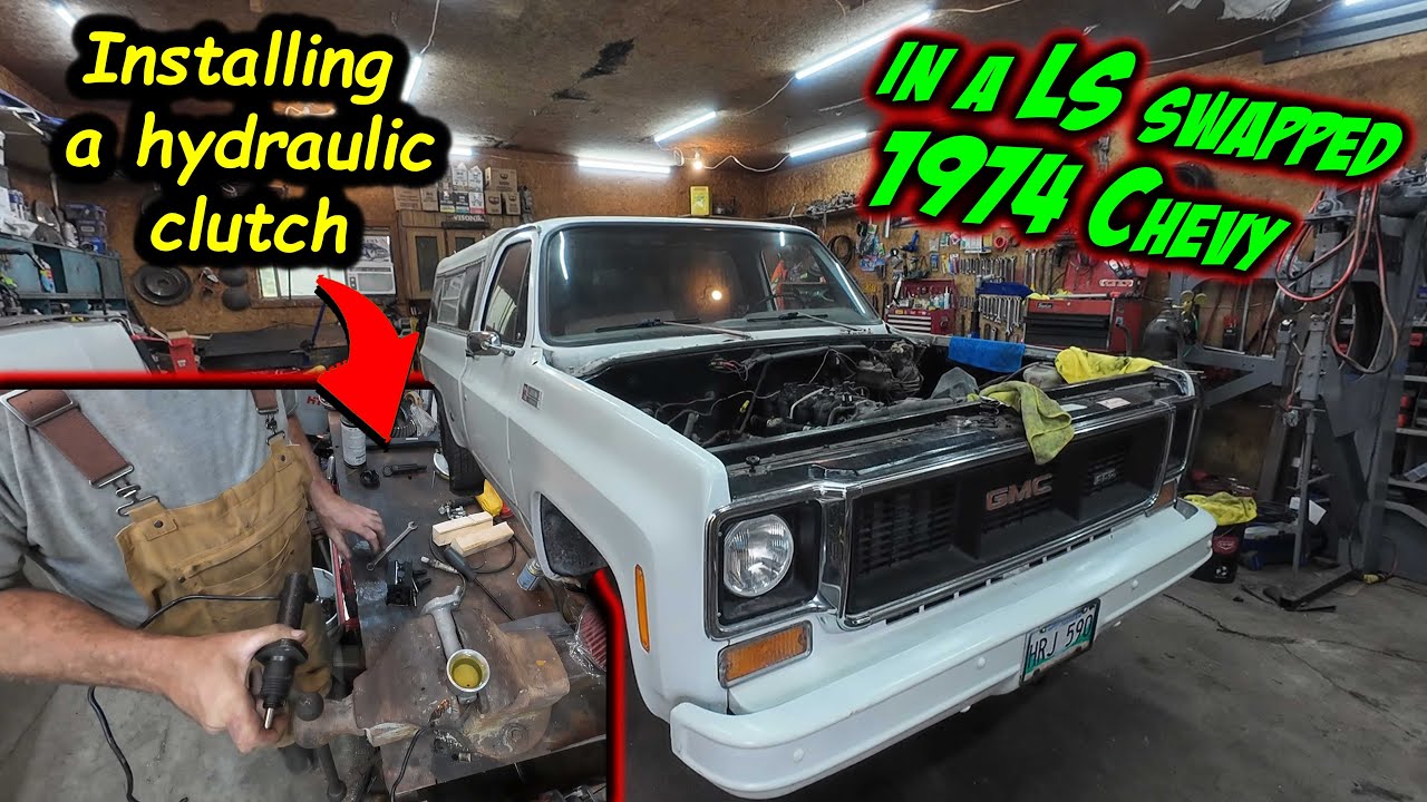 Installing a hydraulic clutch for a NV3500 in a 1974 Chevy c10. YouTube