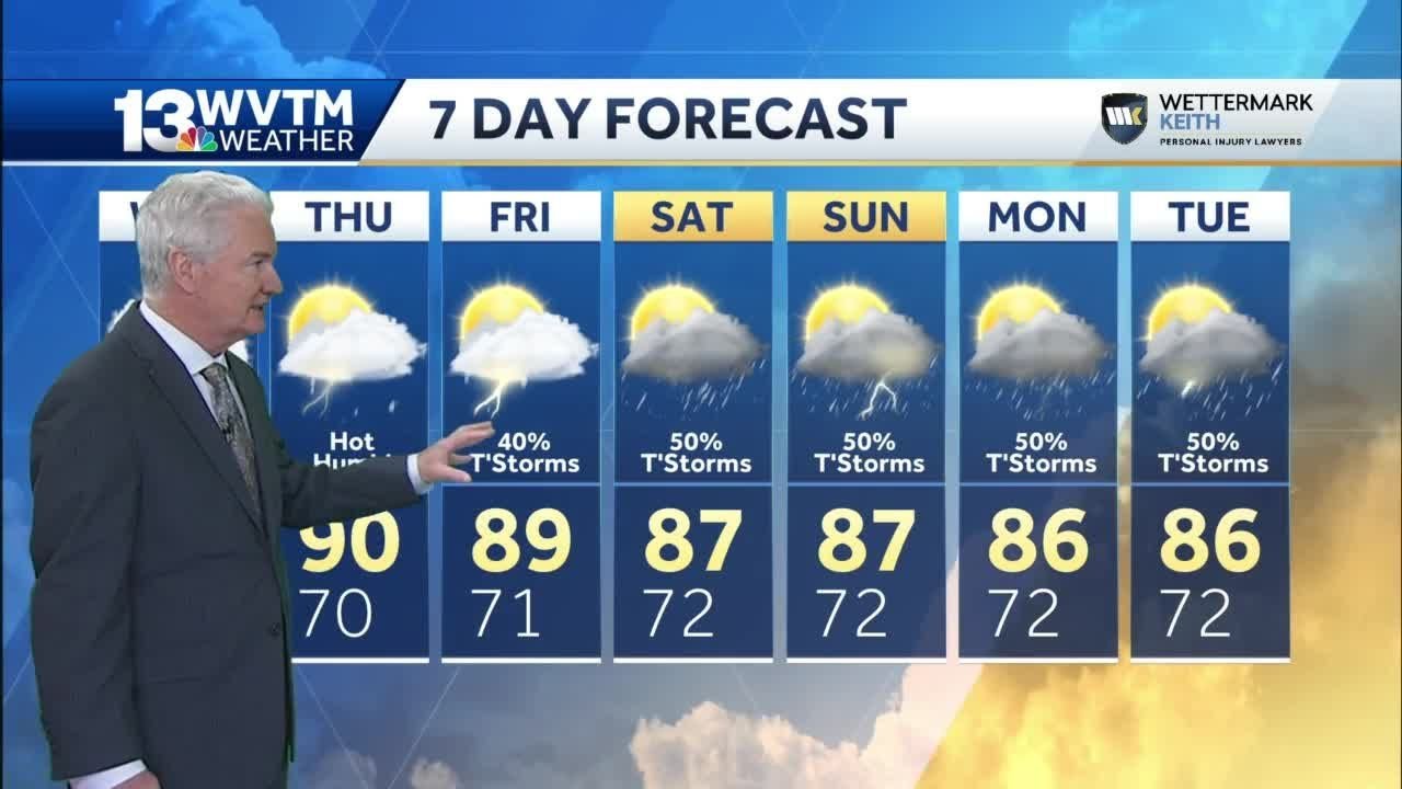 Chance of rain to increase toward the end of the week; Tracking The ...