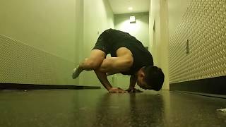 Home Arm Workouts - Bent Arm Frog Stand with Tricep Press - Handstandpushup.com