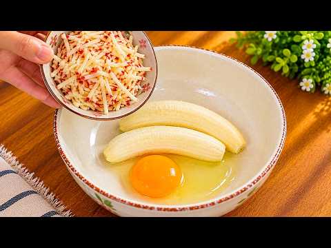 If you have 2 bananas, apple and 1 egg, make this in minutes recipe for breakfast! Easy and Tasty!