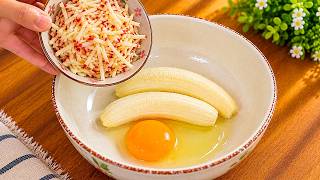 If you have 2 bananas, apple and 1 egg, make this in minutes recipe for breakfast! Easy and Tasty! screenshot 1