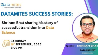 Shriram Bhat's Journey from Mechanical to Data Analytics Mechanical Engineering To Data Analyst Datamites Placements