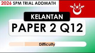 Add Maths KELANTAN 2026 SPM Trial - Paper 2 Question 12