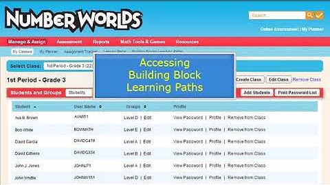 Number Worlds - Building Blocks Learning Paths