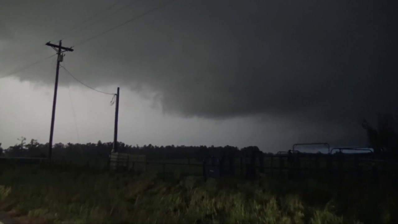 TORNADO WARNING with supercell yesterday south of Shreveport, LA YouTube