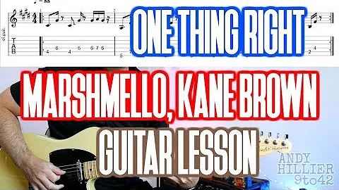 HOW TO PLAY Marshmello & Kane Brown - One Thing Right GUITAR LESSON TUTORIAL