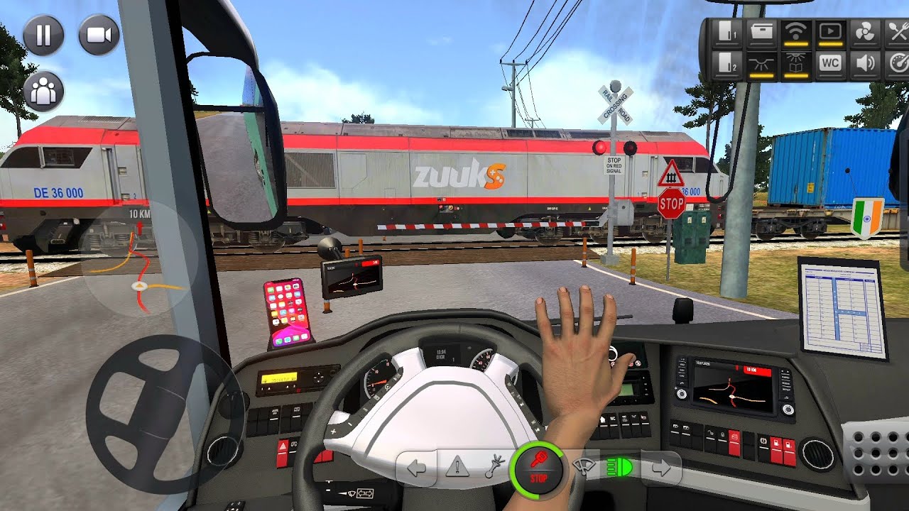 Bus Simulator : Ultimate | Train 🚆 ❌️ 🚧 | Zuuks | Mobile Gameplay | Drive with Devil 😈