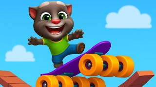 SKATEBOARD RAKSASA!! TALKING TOM & FRIENDS KARTUN UNTUK ANAK #talkingtom #gameplay  screenshot 1
