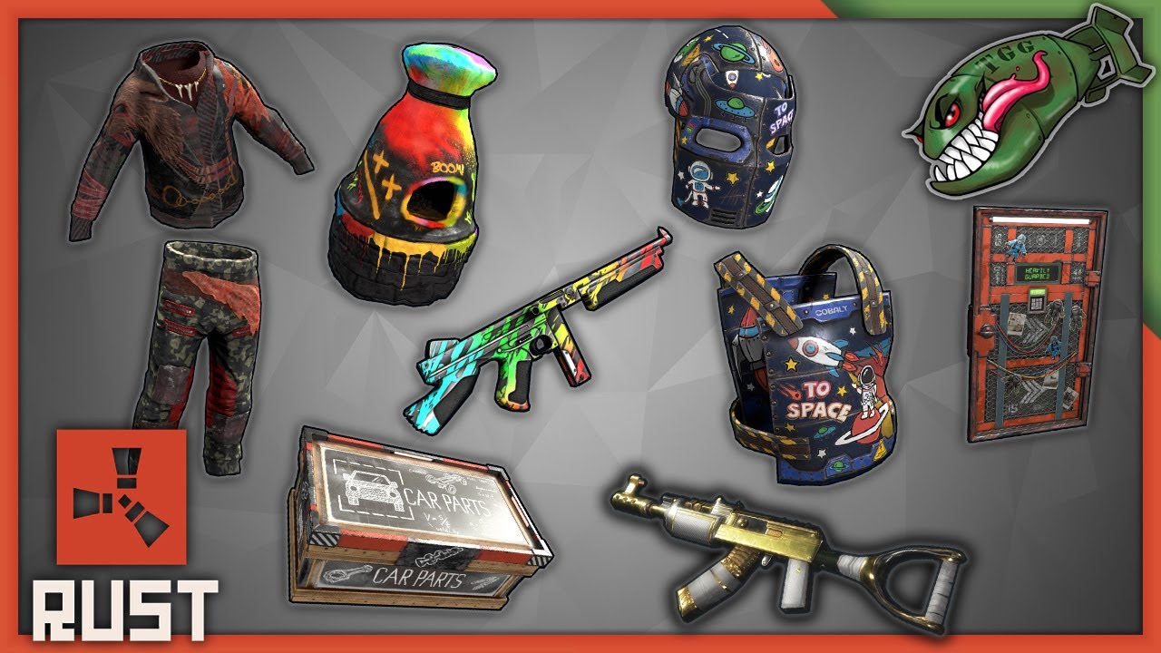 Rust Skins | Black Gold AR, Renegade Set, Spraycan Furnace, Venomous ...