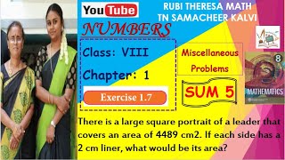 TN SAMACHEER KALVI _8TH MATHS _NUMBERS _Chapter 1_Exercise 1.7 _Sum 5 _Miscellaneous Problems