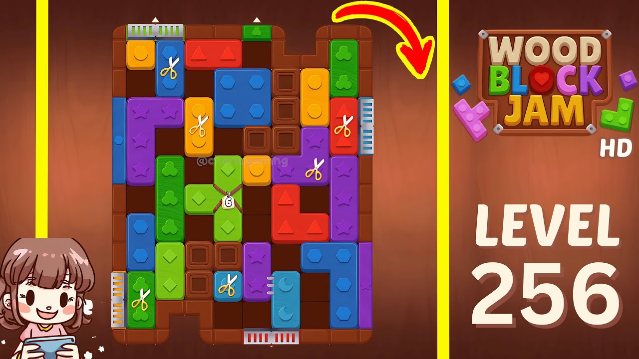 Wood Block Jam Level 256 Solution Walkthrough