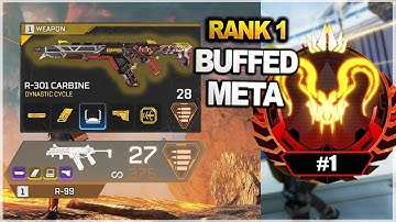 RANK1 tries using the buffed GOLD R301 & GOLD R99  &  carries Team to a win ( Apex Legends )