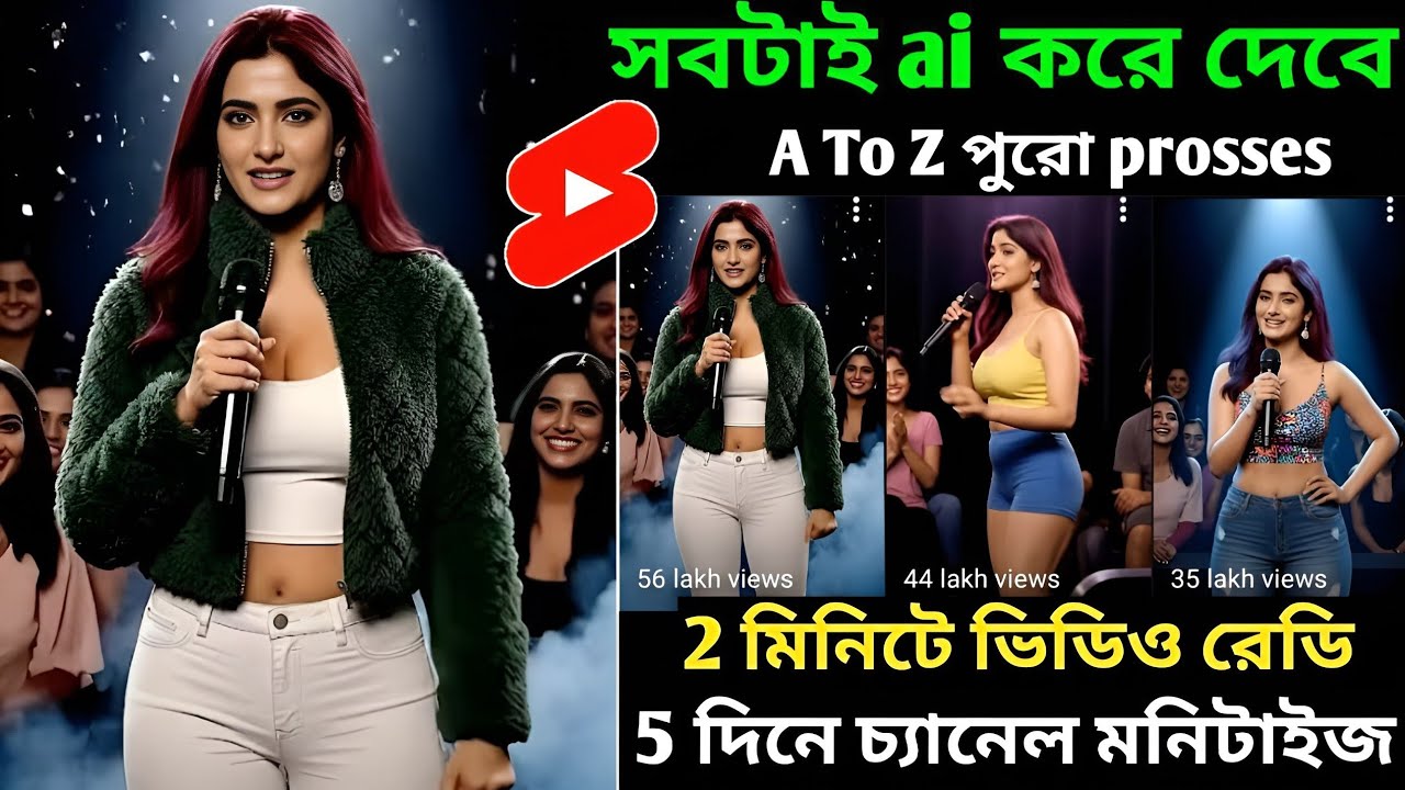 AI দিয়ে ফেসলেস Shorts | USA ভাইরাল ফর্মুলা 💡