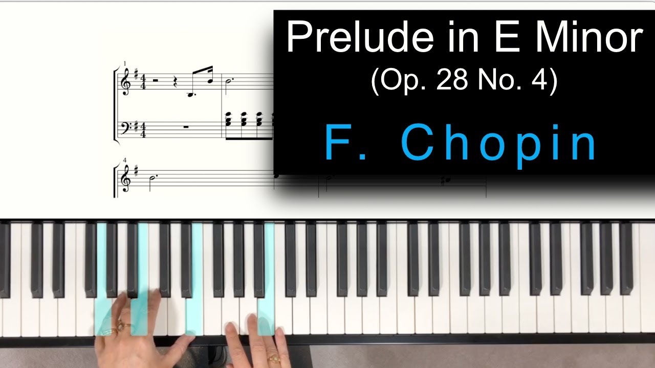 Frédéric Chopin Prelude In E Minor Op 28 No 4 Chopin - Prelude in E Minor (Op. 28 No. 4) with scrolling sheet music