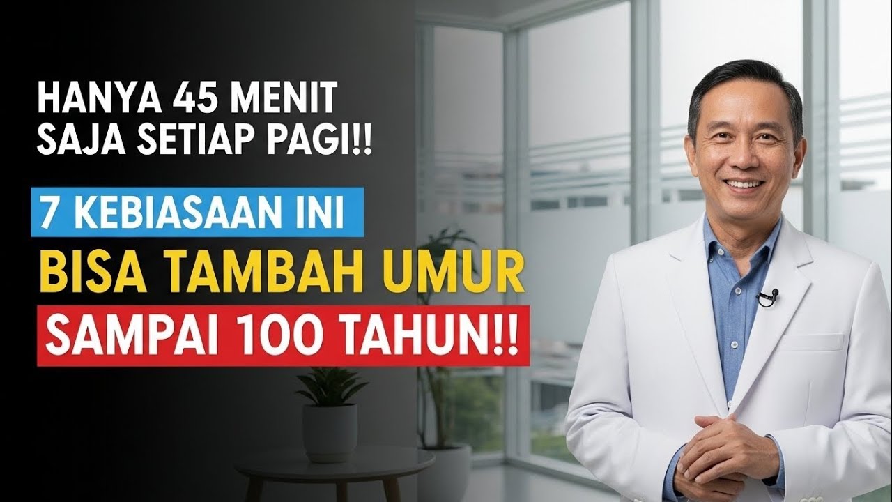 LANSIA WAJIB TAHU‼️7 Kebiasaan Pagi Yang Bikin Umur Panjang Sampai 100 Tahun..!! 