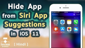 How to Hide Application From Siri App Suggestions and Search Result in iOS 11 - iPhone, iPad. HINDI