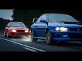 The race is on  subaru 22b vs evo 6 tm  red digital cinema 4k