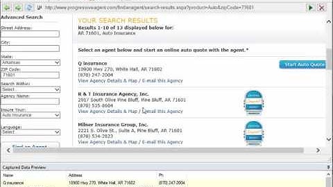 Scraping agent details from www.progressiveagent.com using WebHarvy
