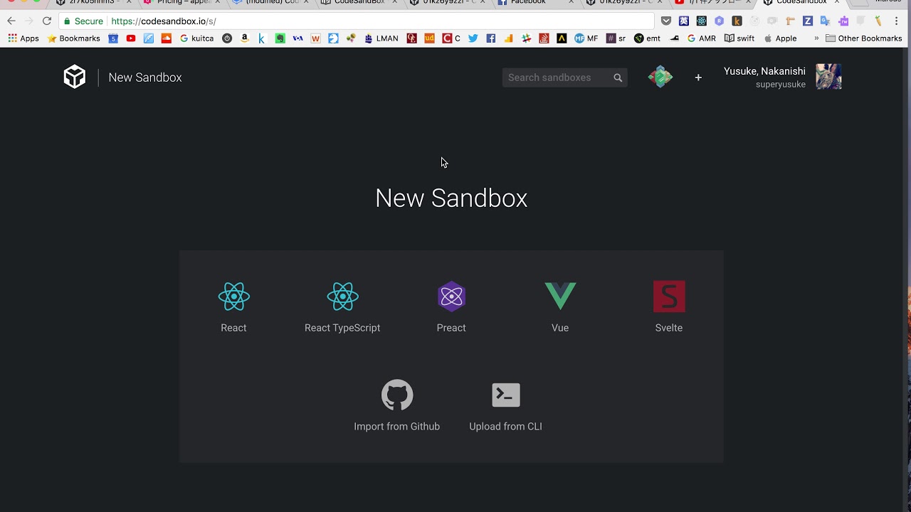 codesandbox と GitHub の連携 - YouTube