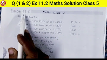 Q (1 & 2) Ex 11.2 Maths Solution Class 5 Saraswati Shishu Vidya Mandir