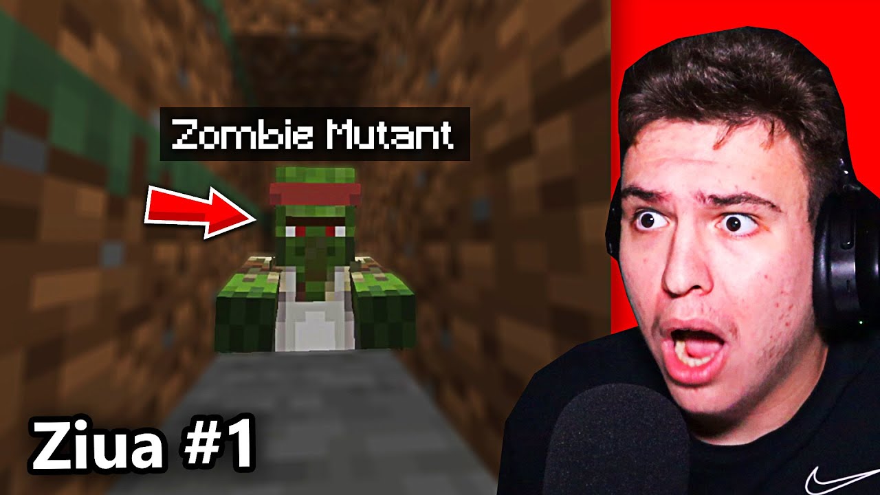 ZIUA 1 în APOCALIPSĂ: Am găsit un zombie mutant ! (Minecraft)